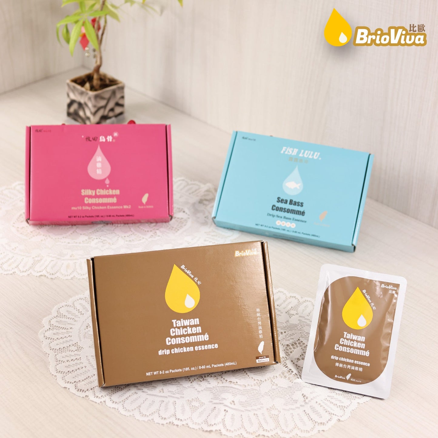 BRIOVIVA Drip Chicken Essence 比歐滴雞精 (1 pack 1 serving/包60mL) - Free Shipping